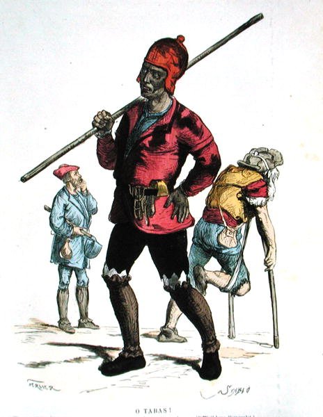 On Beşinci Yüzyılda Baca Süpürgesi (renkli gravür) by Gerlier (after)