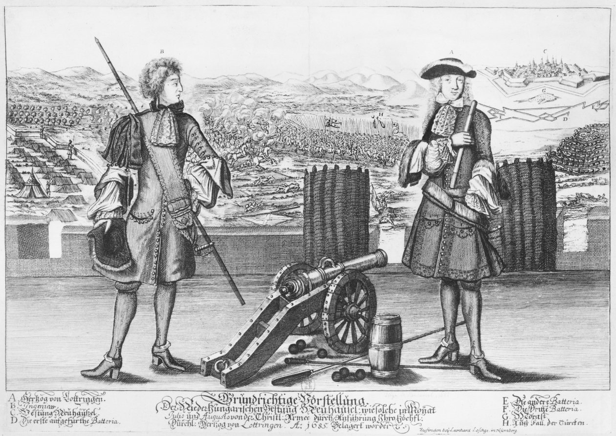 Charles V, Lorraine Dükü ve Bar, bir mühendisle, Temmuz ve Ağustos 1685