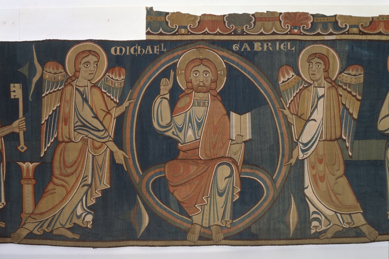 Başmelekler Mikail ve Cebrail ile İsa, 1250 by German School