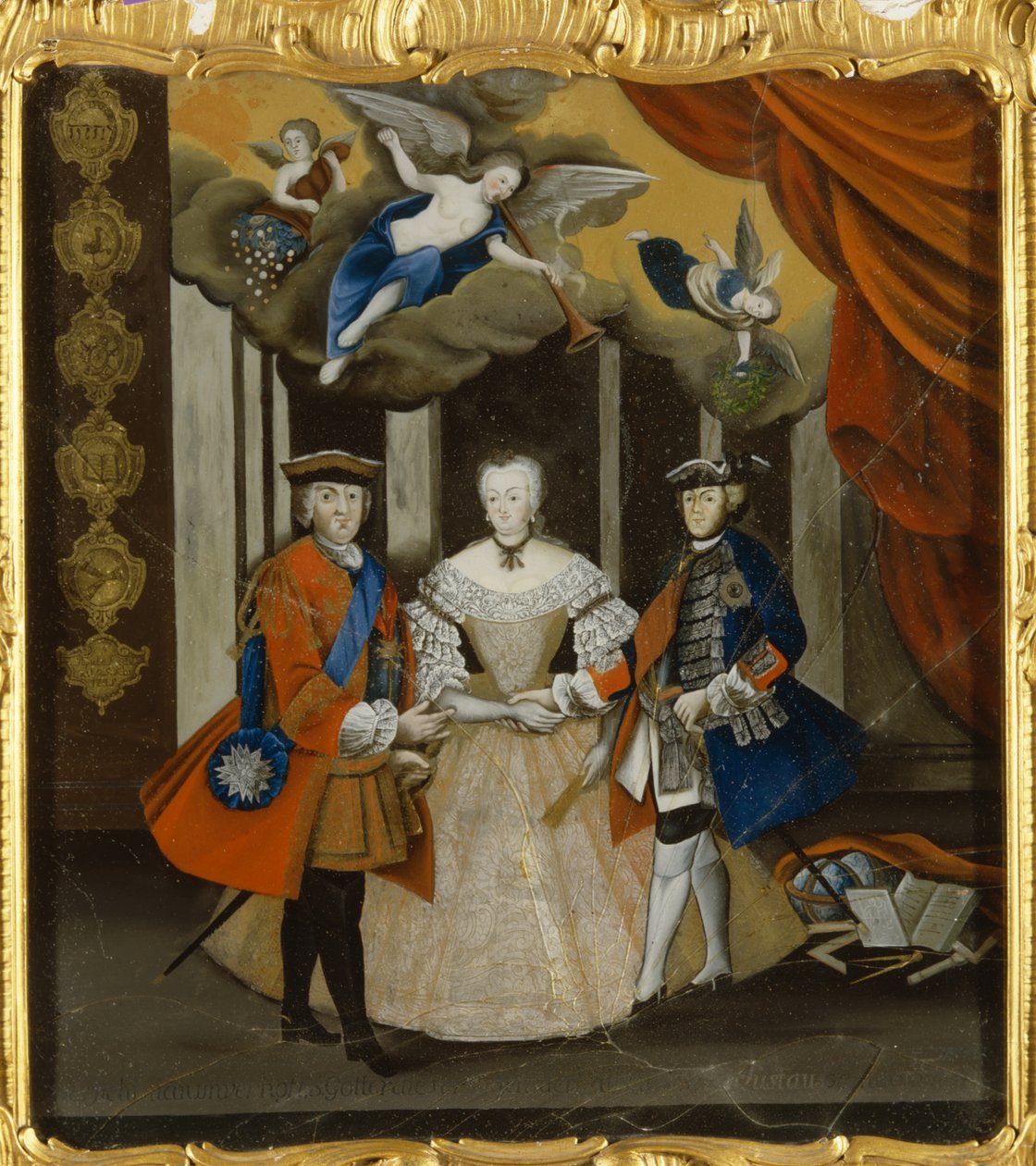 Dresden Barış Alegorisi, 1745 (cam üzerine yağlı boya) by German School