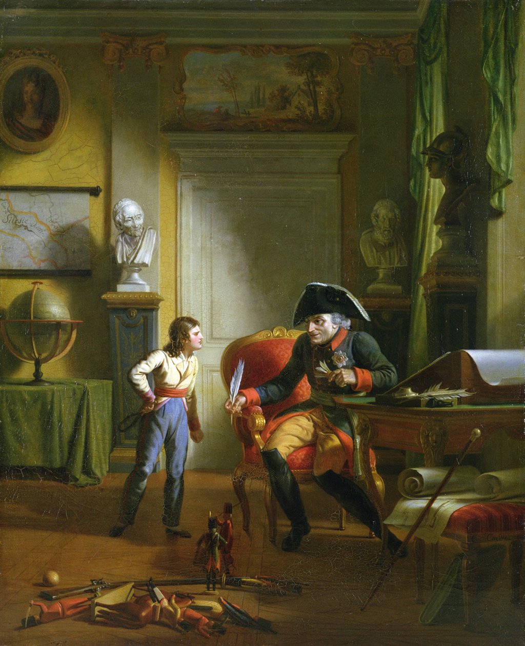 Büyük Frederick II, torunu Frederick William III ile birlikte, 1814 by German School