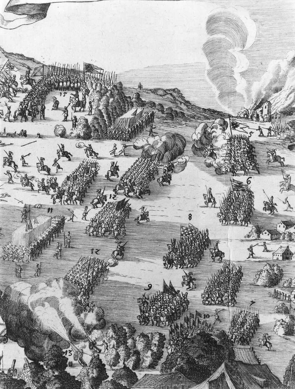 Muhlberg muharebesinin genel görünümü, detay, 24 Nisan 1547 (ayrıca bkz. 217805) by German School