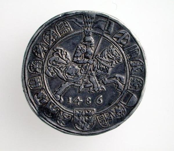 Guildiner of Sigismund (1439-96) Kont Tirol, Hall Mint, 1486 (ön yüz) (gümüş) (tersi için bkz. 168059) by German School