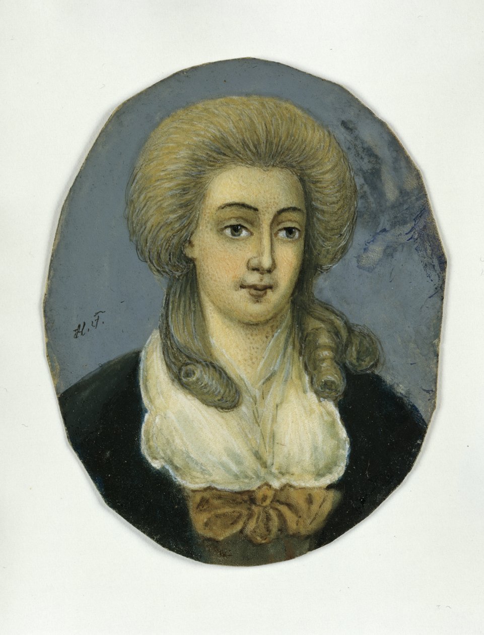 Johanna Elisabeth Mencken (kağıt üzerinde pastel) by German School