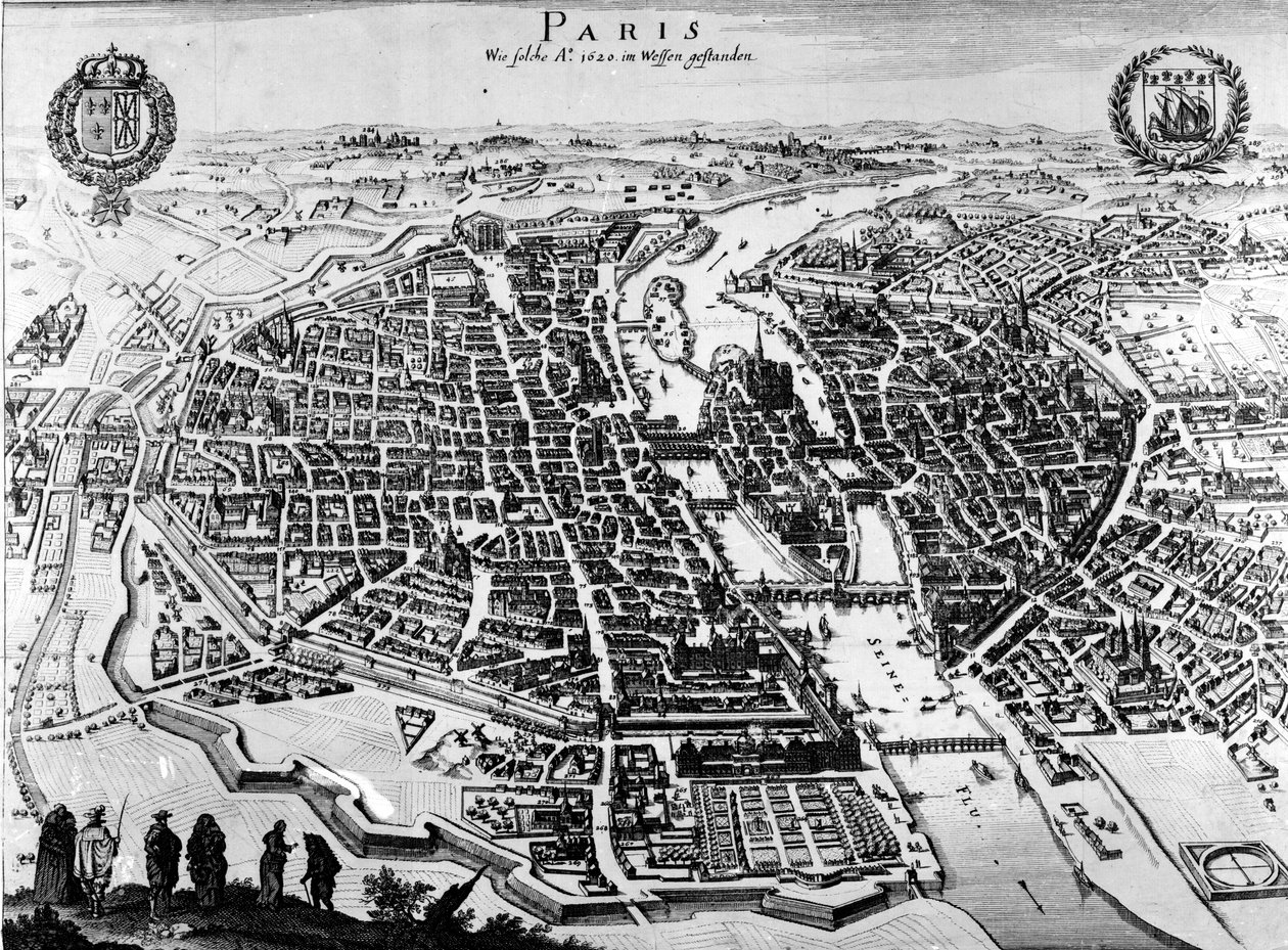 Paris Haritası, 1620 by German School