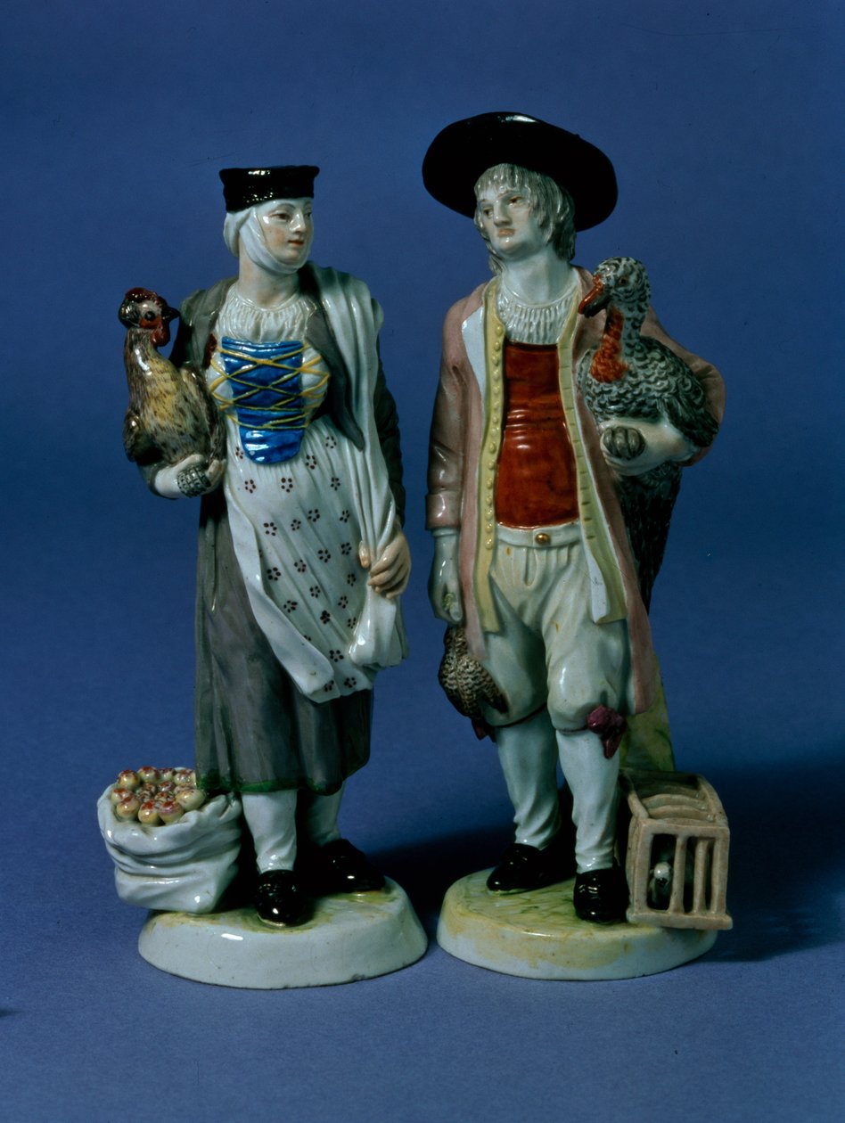 Bir çift hindi satıcısı, muhtemelen Jean-Jacob Louis (1703-72), Ludwigsburg, c.1765 (porselen) tarafından modellenmiştir. by German School