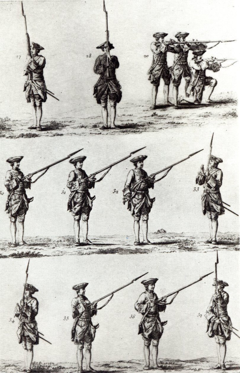 süngü ile askerler by German School