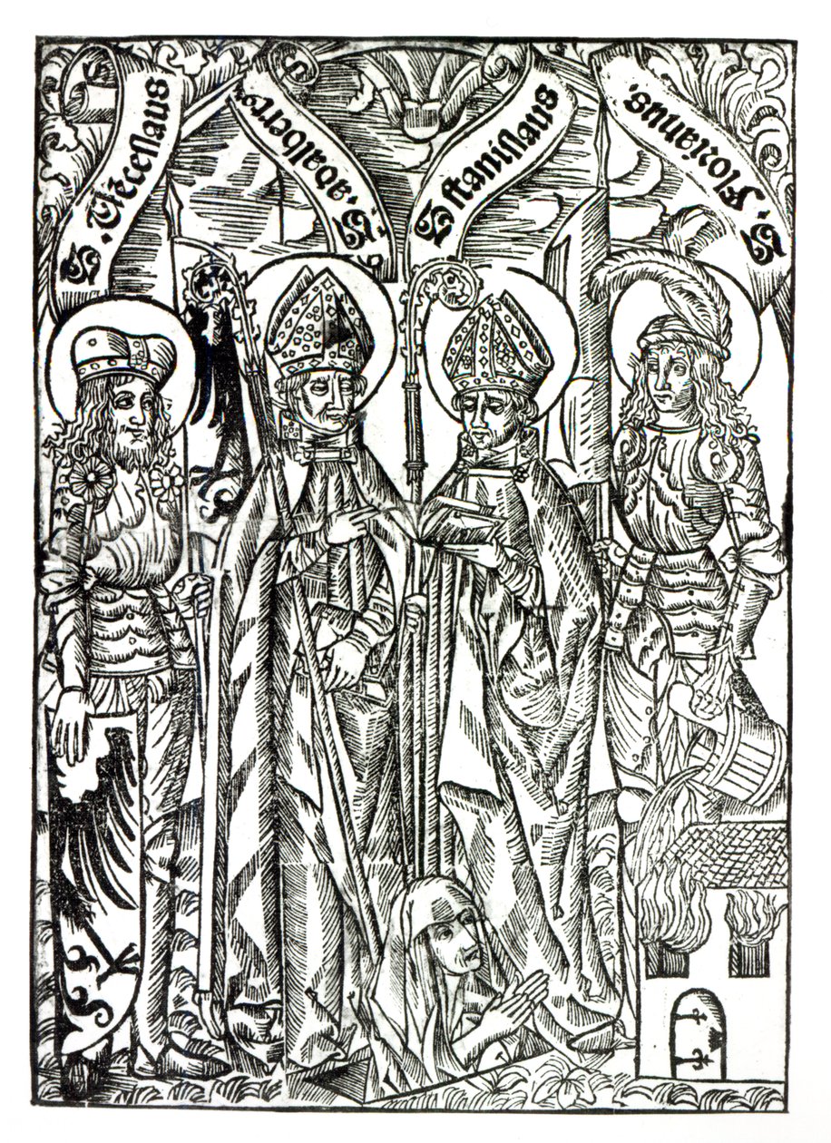 Aziz Wenceslaus, Aziz Adalbert, Aziz Stanislaus ve Aziz Florian by German School