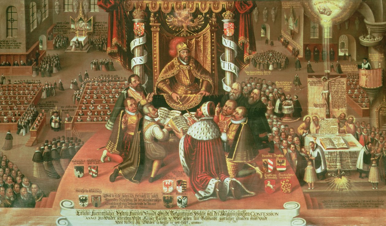 Augsburg İtirafının Teslimi, 25 Haziran 1530, 1617 by German School