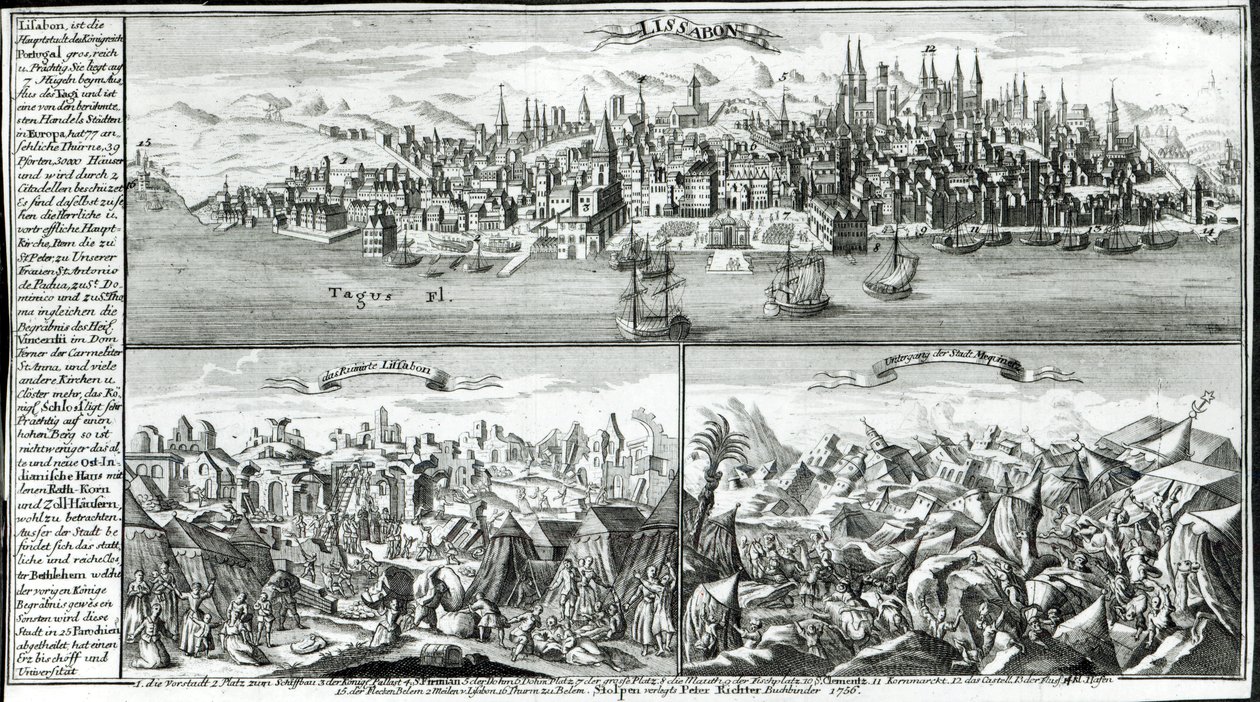 1755 Depremi öncesinde, sırasında ve sonrasında Lizbon şehri by German School