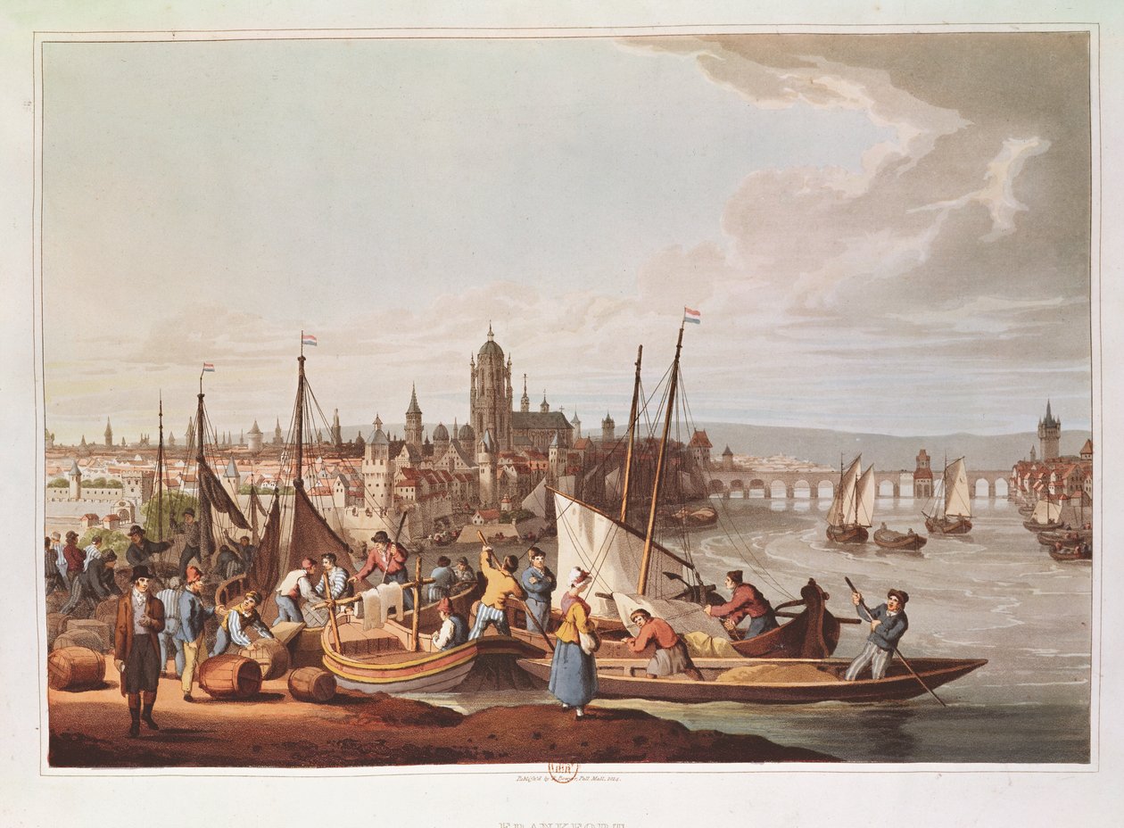 Frankfurt manzarası, 1814 by German School
