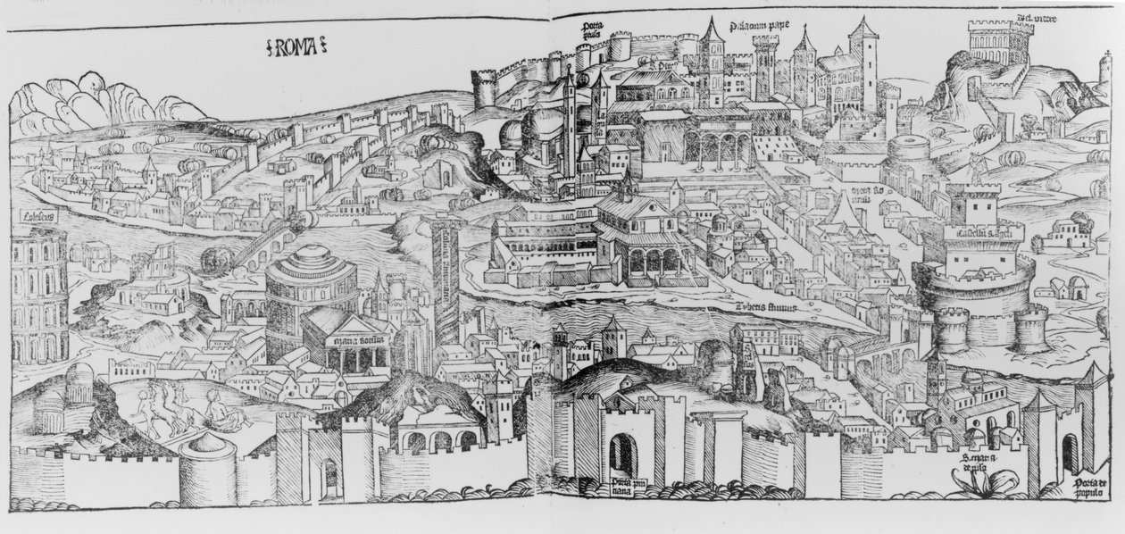 Roma manzarası, 1493 by German School