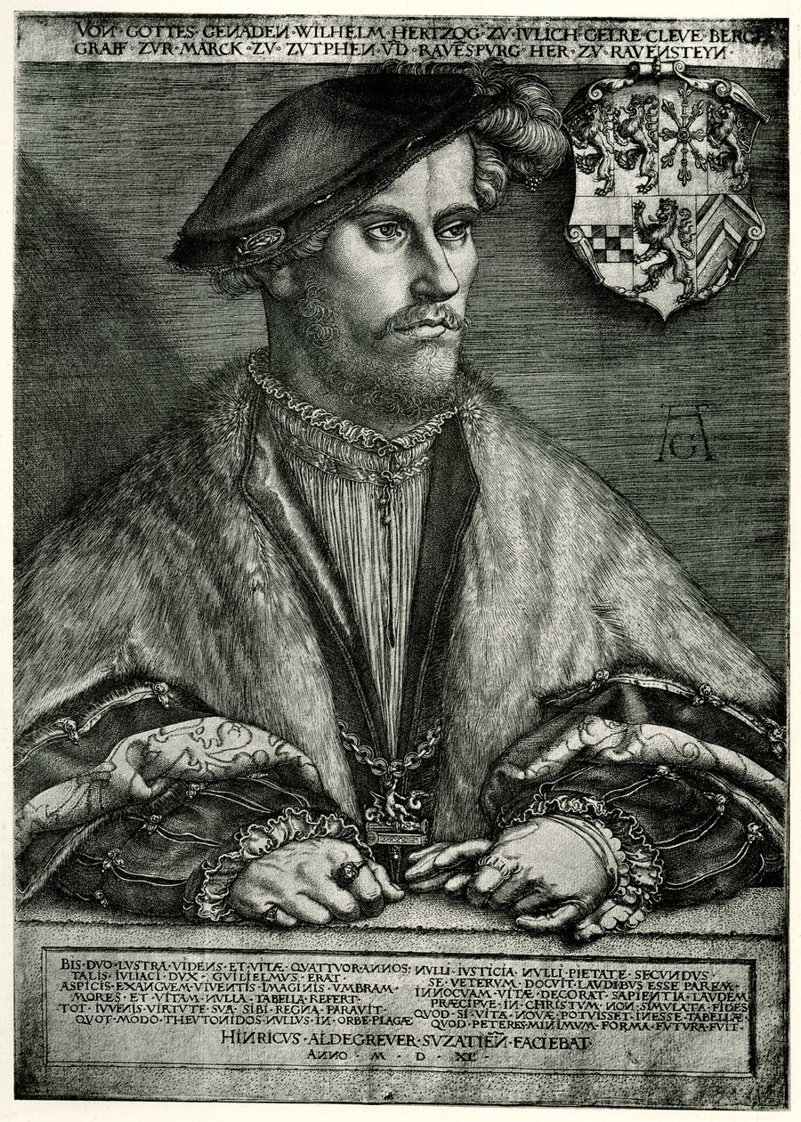 Wilhelm IV (1516-92) Julich-Kleve-Berg Dükü, 1540 (fototip) by German School