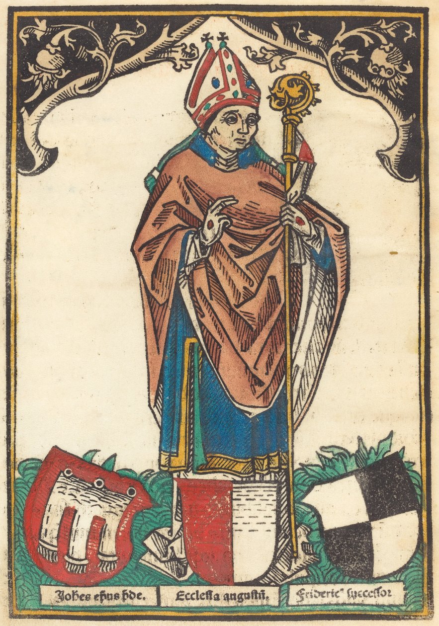 Üç Armalı Augsburg Piskoposu by German 15th Century