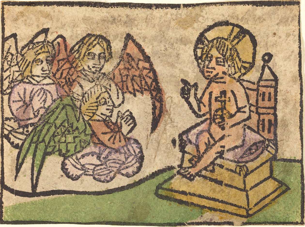 Üç Melekli İsa Çocuk by German 15th Century