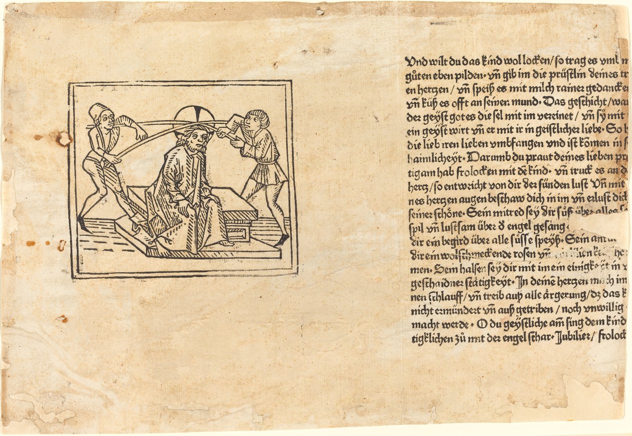 Dikenlerle Taçlandırılan İsa by German 15th Century