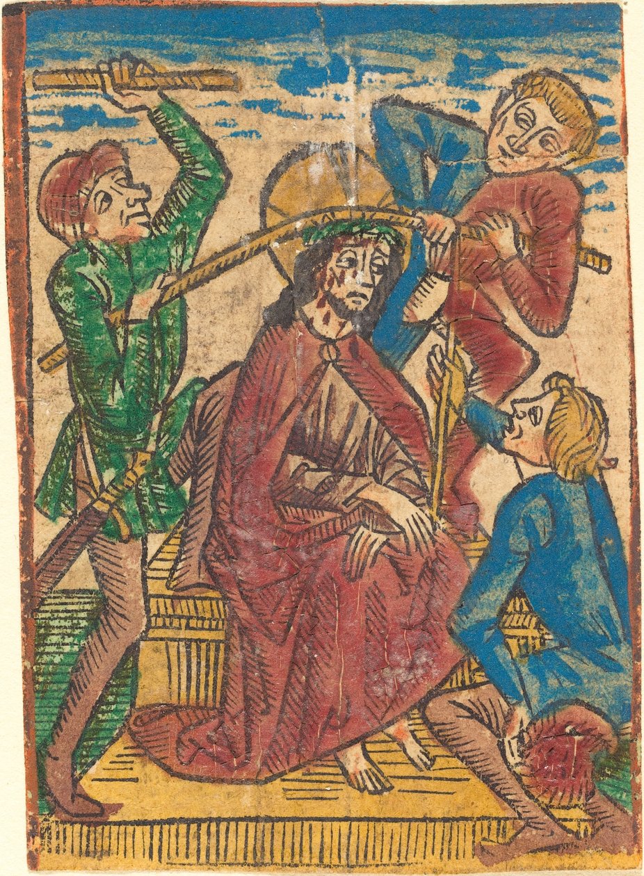 Dikenlerle Taçlandırılan İsa by German 15th Century