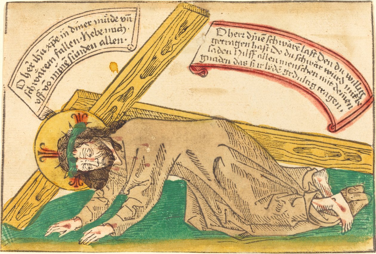 Haçın Ağırlığı Altında Düşen Mesih by German 15th Century