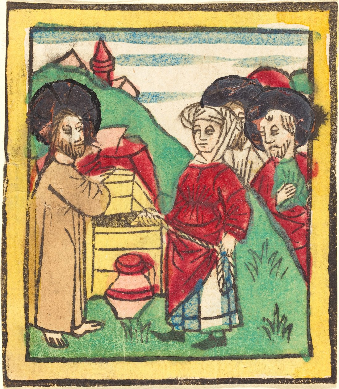 İsa ve Samiriyeli Kadın by German 15th Century