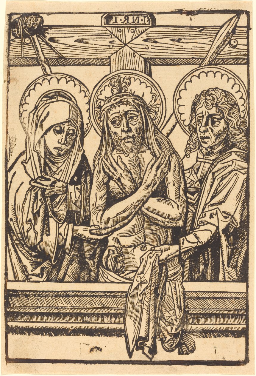 Maria ve John arasındaki Mesih by German 15th Century