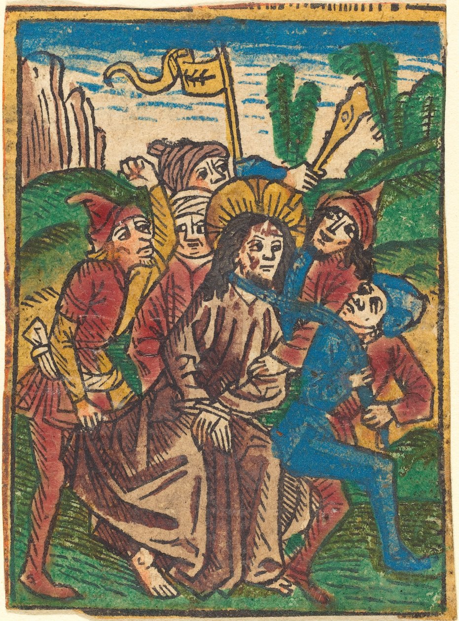 İsa Hapishaneye götürür by German 15th Century