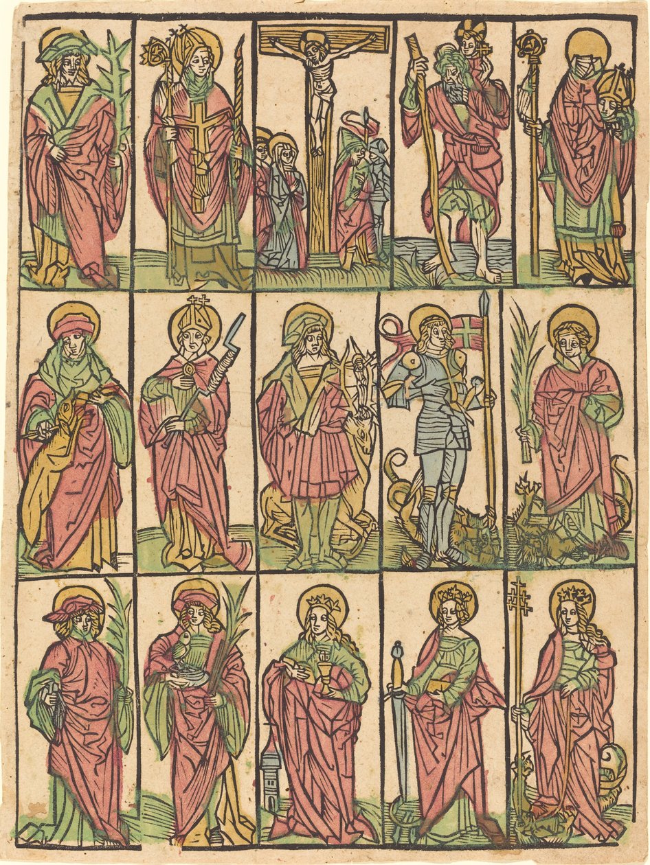 On Dört Yardımcı Aziz by German 15th Century