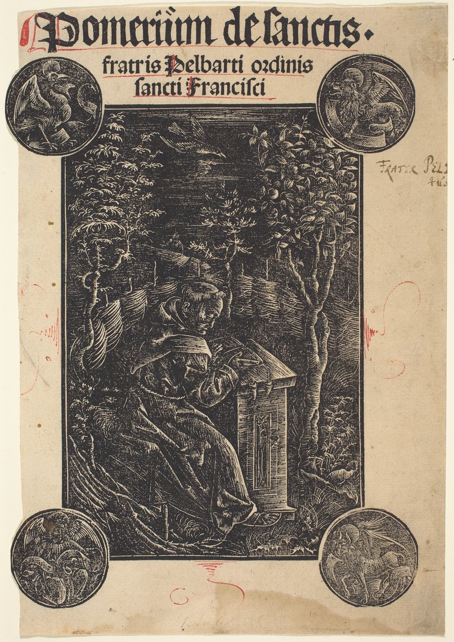 Fransisken, Temesvarlı Pelbartus, Bir Bahçede by German 15th Century