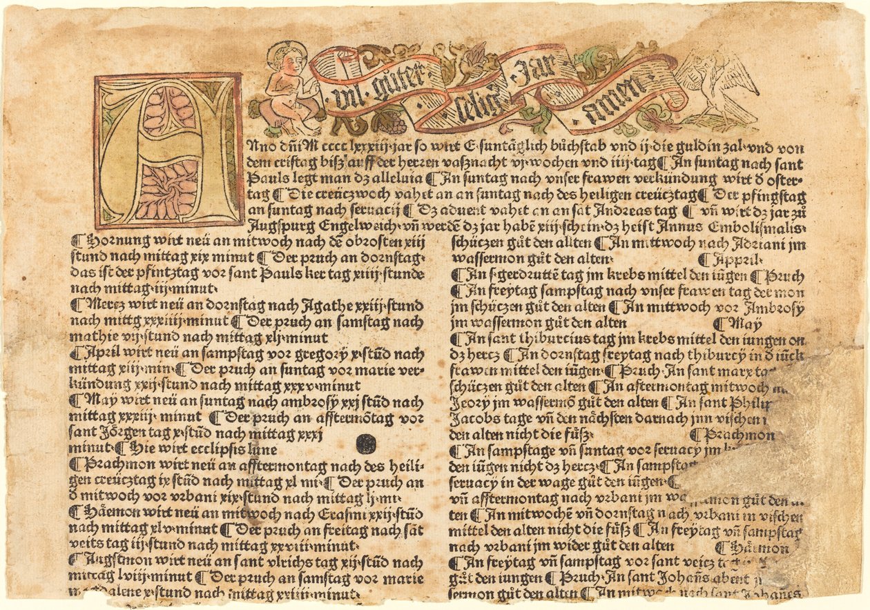 İlk A ve Yeni Yıl Dileği by German 15th Century