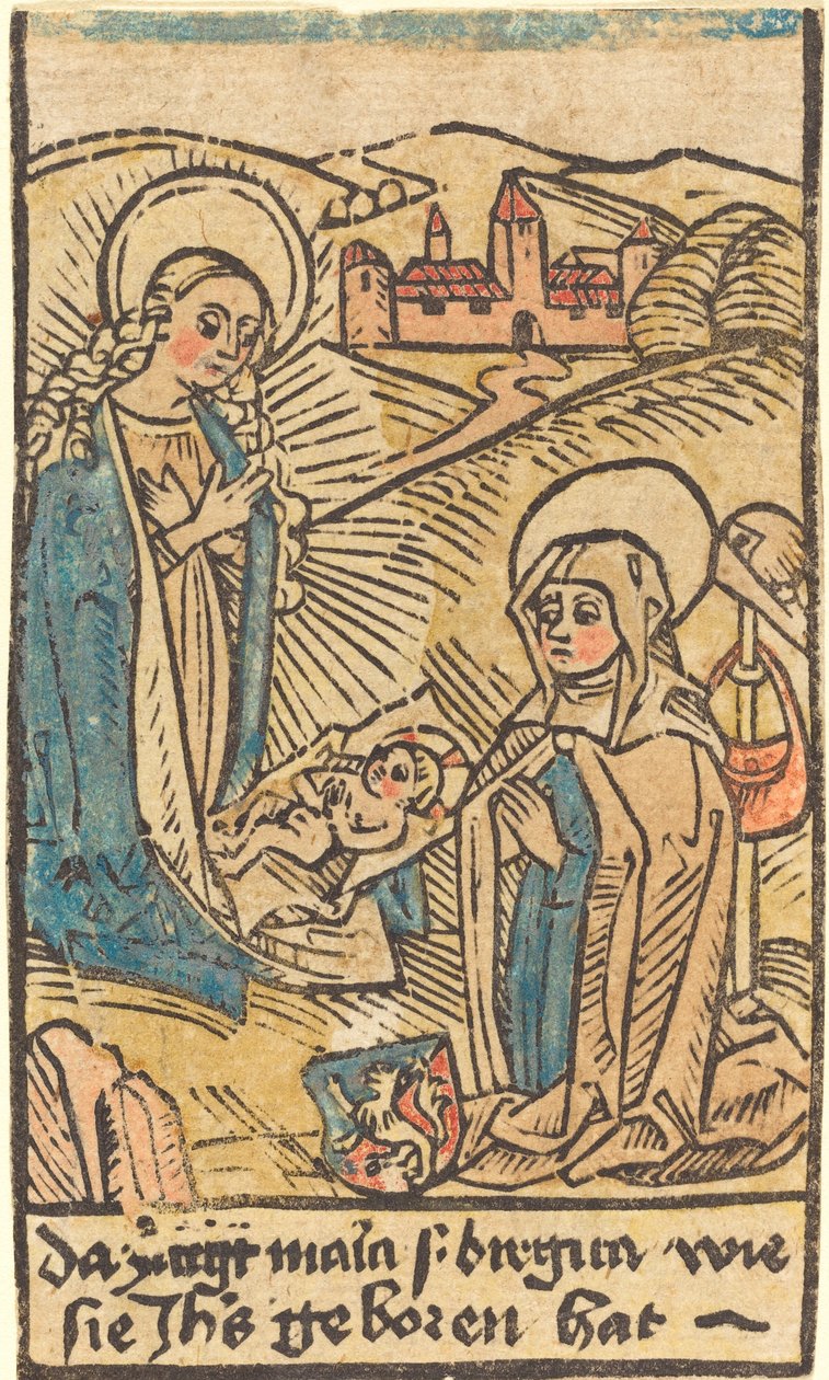 Madonna ve Aziz Bridget by German 15th Century