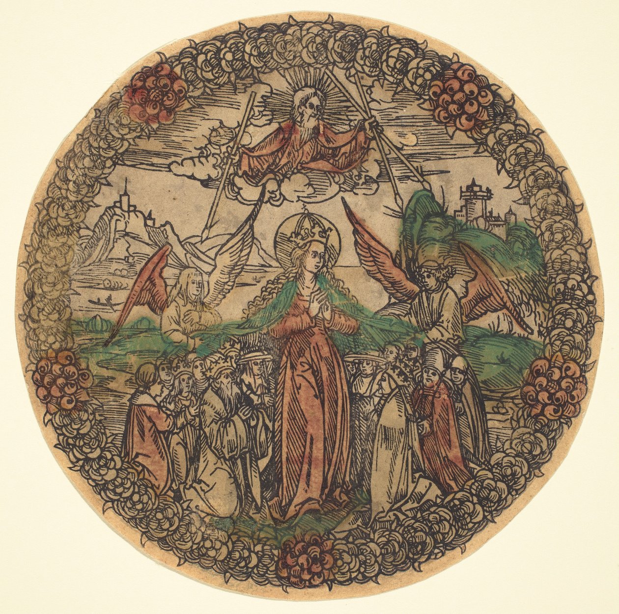 Gül Çelenkinde Madonna by German 15th Century