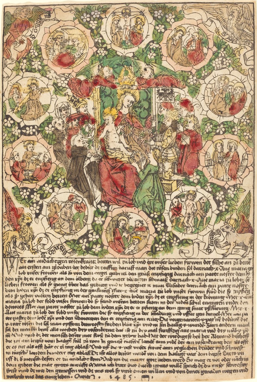 Tesbih ile Madonna by German 15th Century