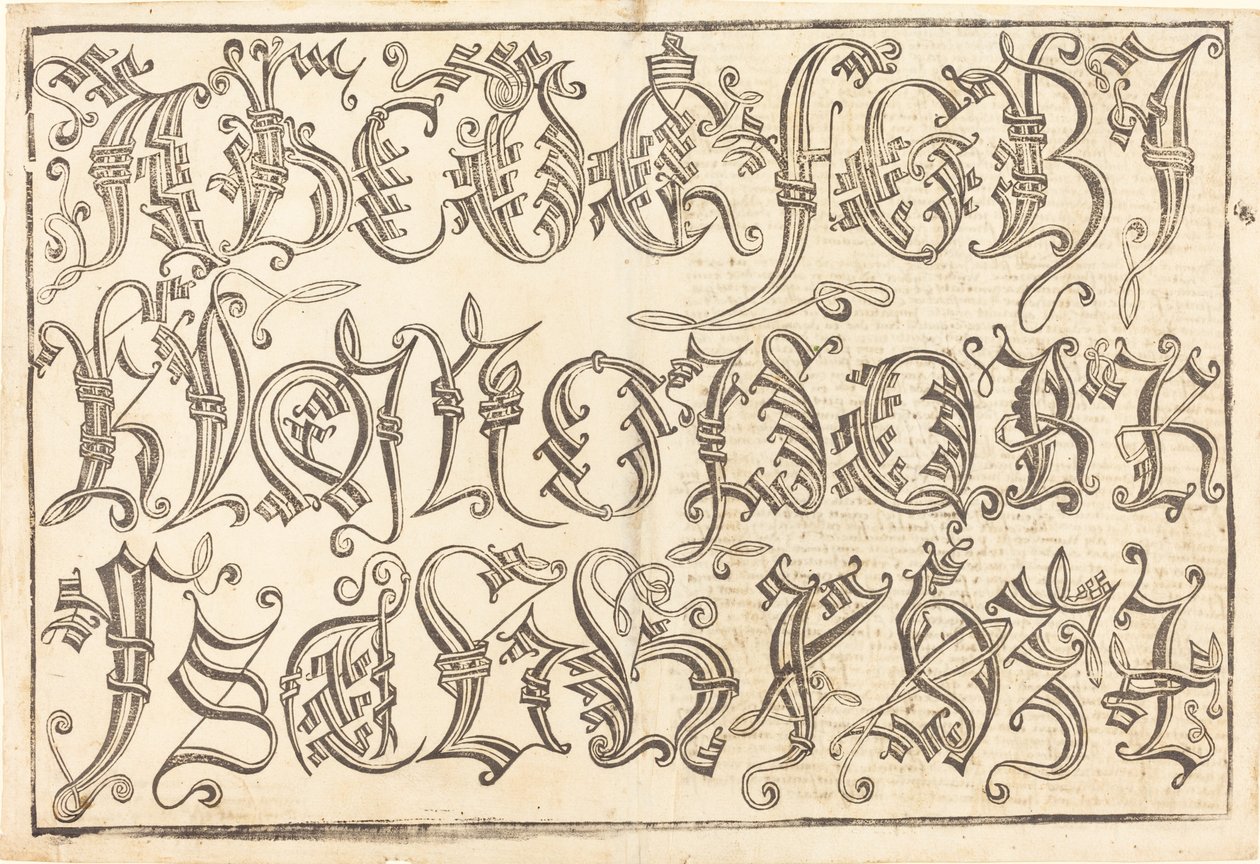 süs alfabesi by German 15th Century