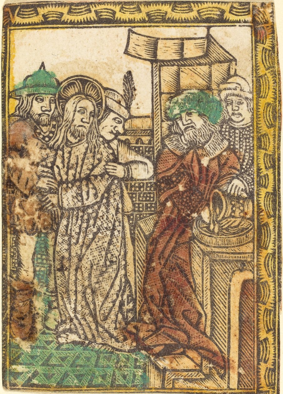 Pilatus Ellerini Yıkamak by German 15th Century