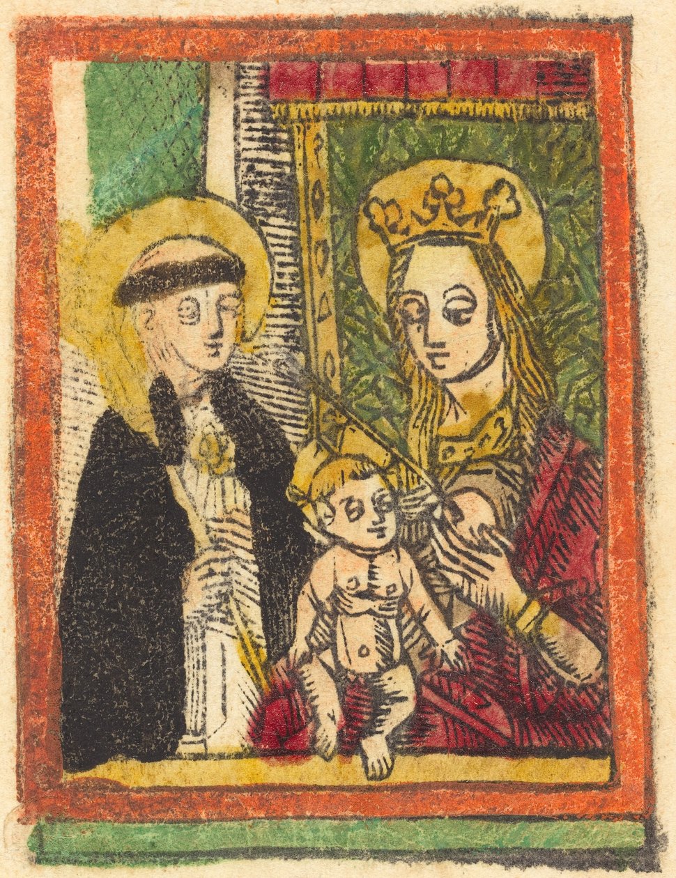 Madonna ve Çocuk ile Saint Bernard by German 15th Century