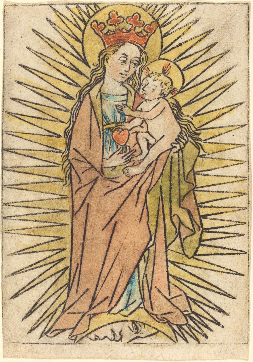 Madonna ve Armutlu Çocuk by German 15th Century
