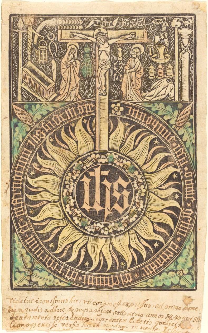 Çarmıha Gerilme ve Tutku Sembolleriyle Kutsal Monografi [rekto] by German 15th Century