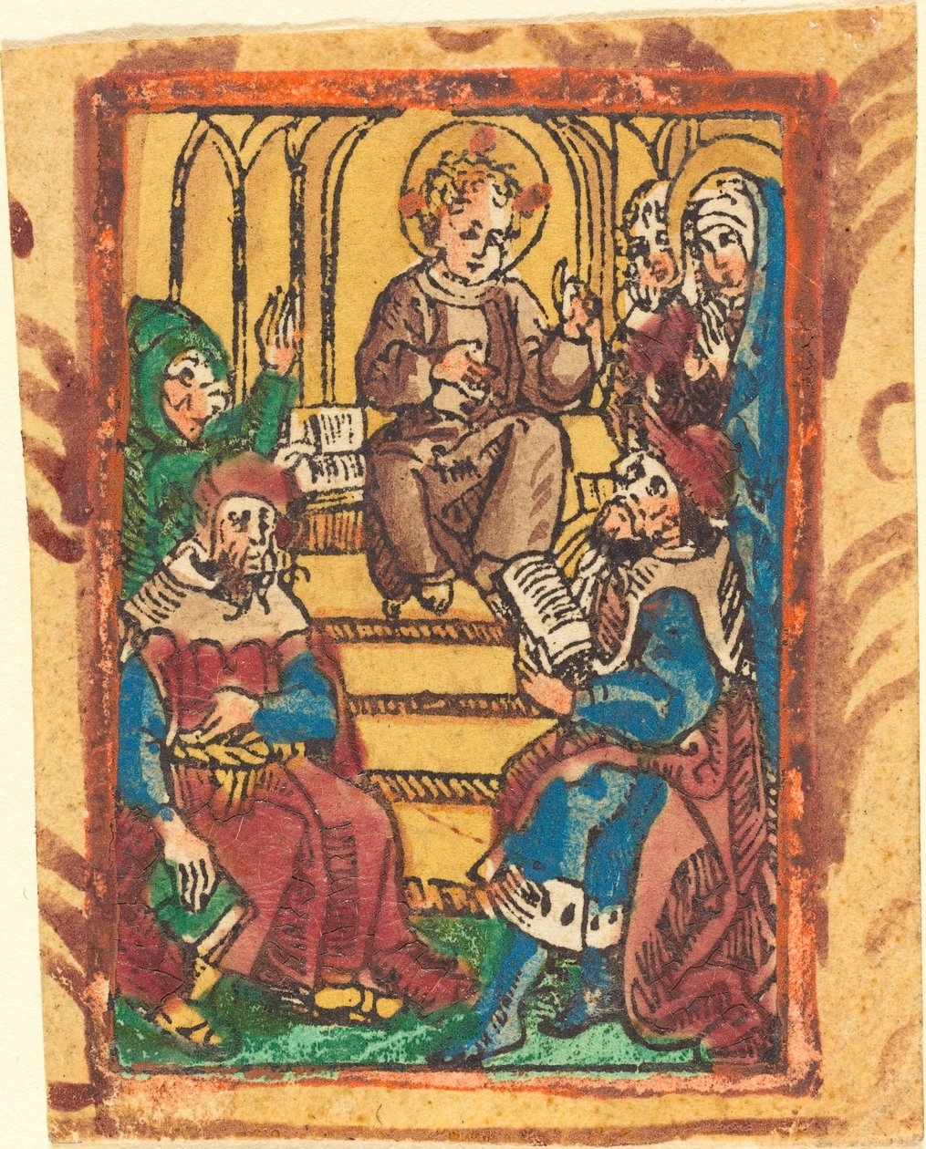 Tapınaktaki On İki Yaşındaki İsa by German 15th Century