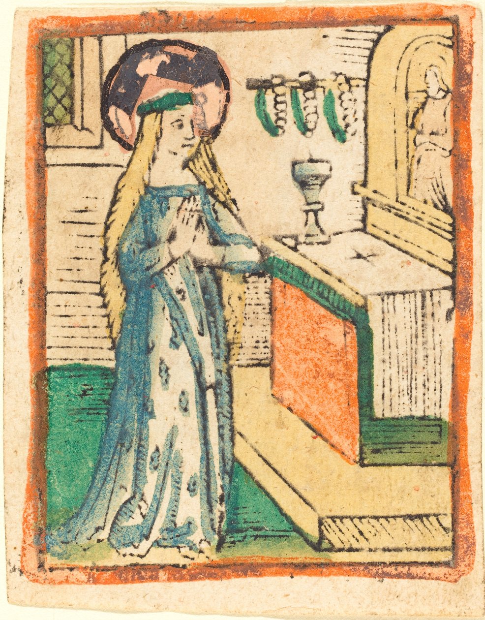 Mısır Kulakları İşlemeli Bir Cüppedeki Bakire by German 15th Century