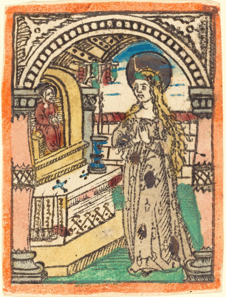Mısır Kulakları İşlemeli Bir Cüppedeki Bakire by German 15th Century