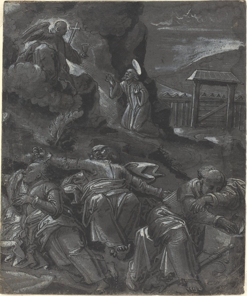Getsemani Bahçesinde İsa by German 16th Century