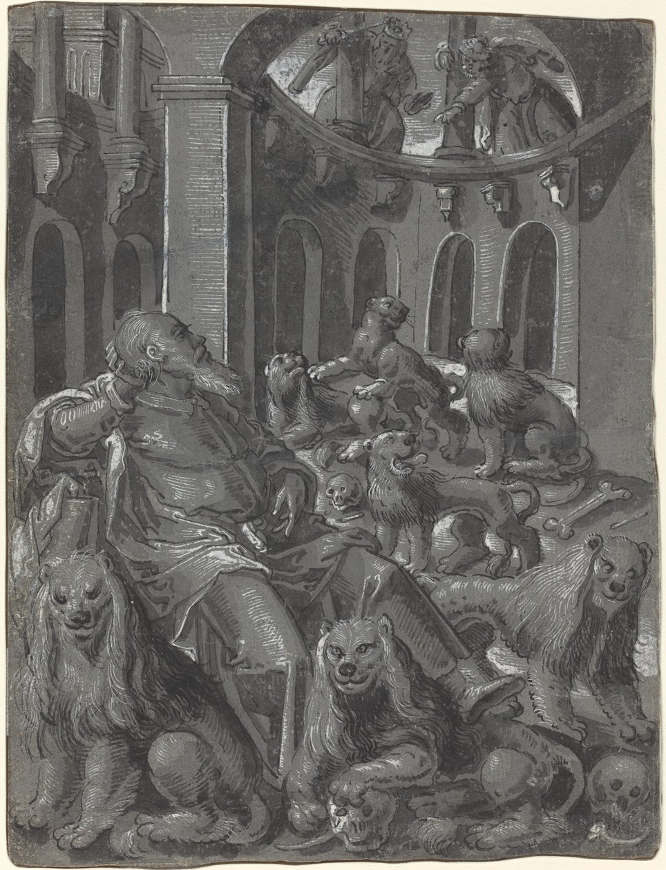 Aslanların İnindeki Daniel [rekto] by German 16th Century