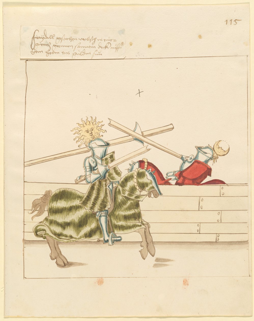 italyanca, barış, mızrak dövüşü by German 16th Century