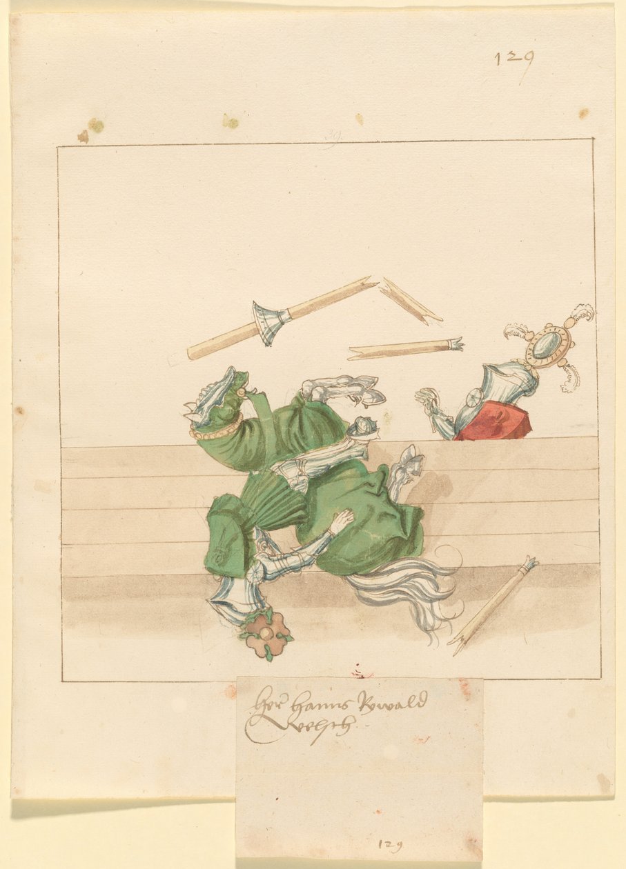 italyanca, barış, mızrak dövüşü by German 16th Century