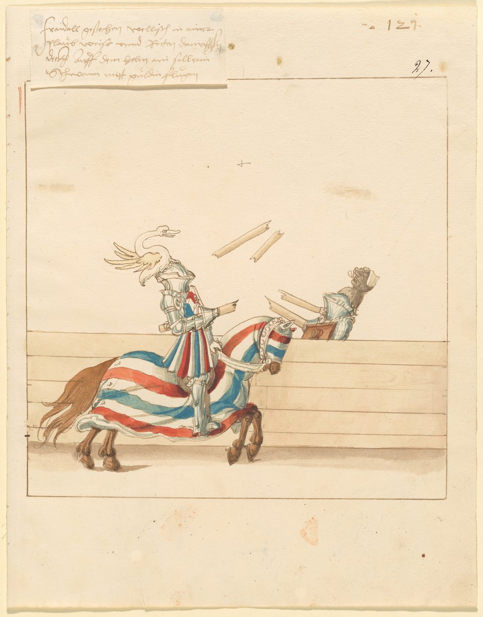 italyanca, barış, mızrak dövüşü by German 16th Century