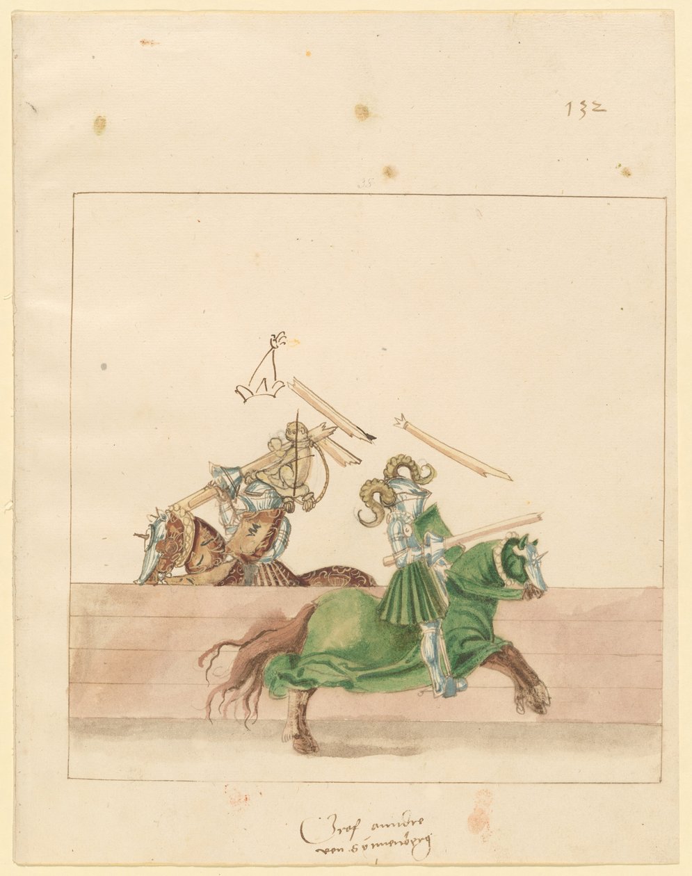 italyanca, barış, mızrak dövüşü by German 16th Century