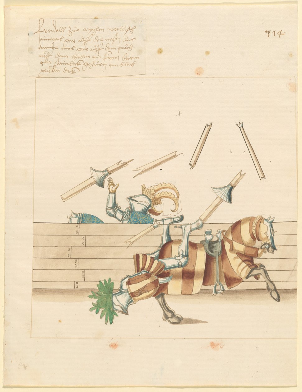 italyanca, barış, mızrak dövüşü by German 16th Century