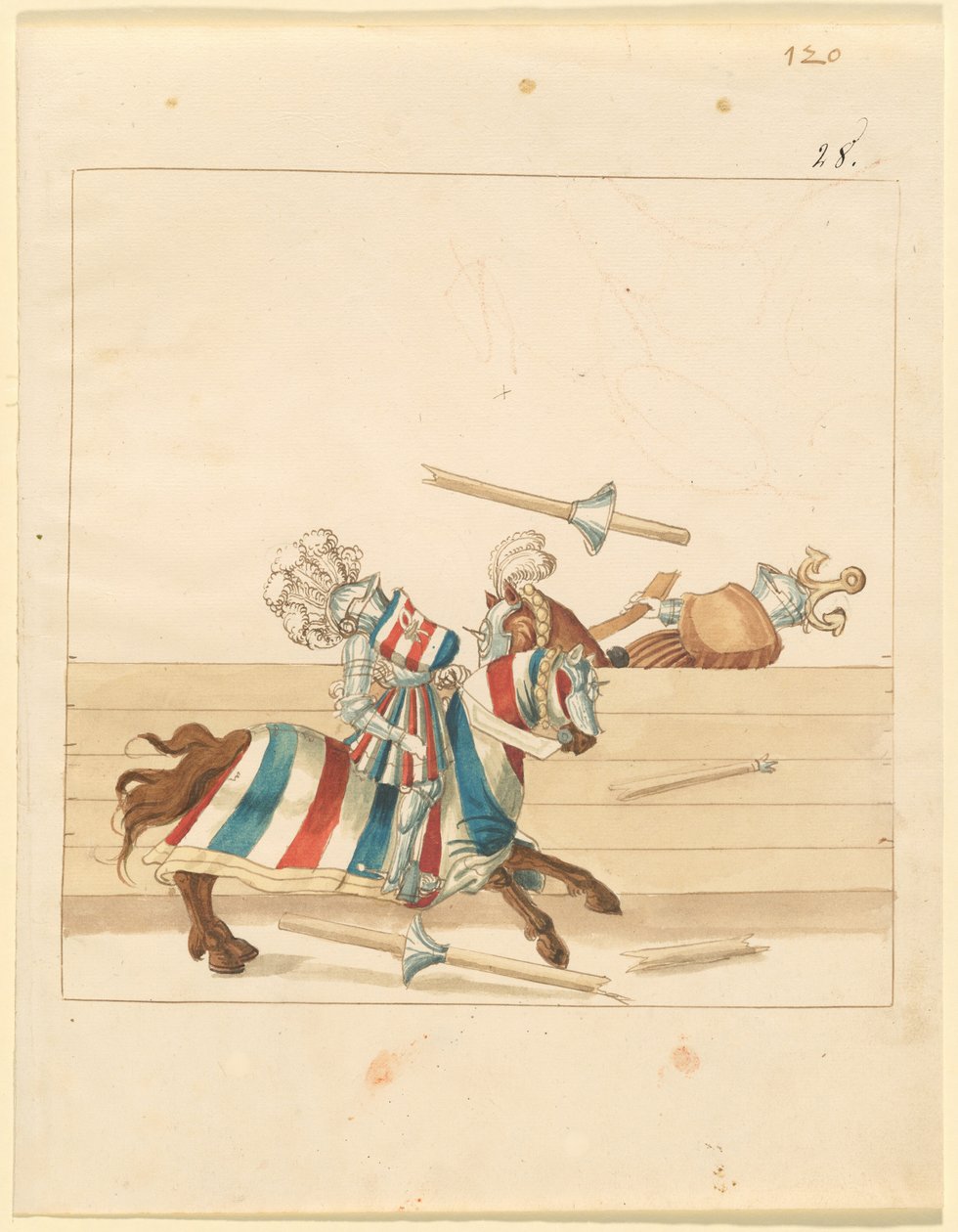italyanca, barış, mızrak dövüşü by German 16th Century