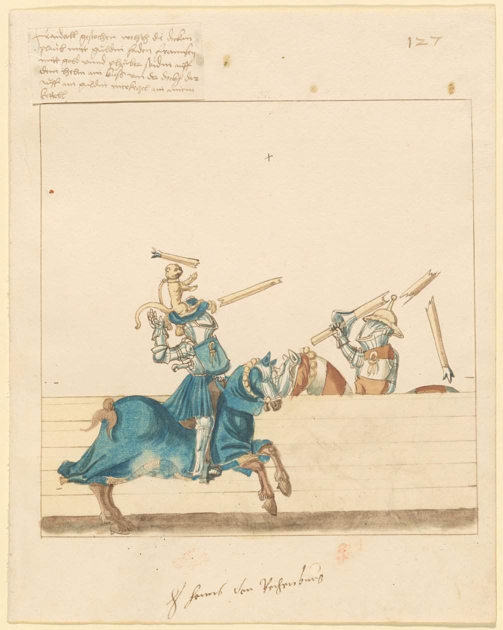 italyanca, barış, mızrak dövüşü by German 16th Century