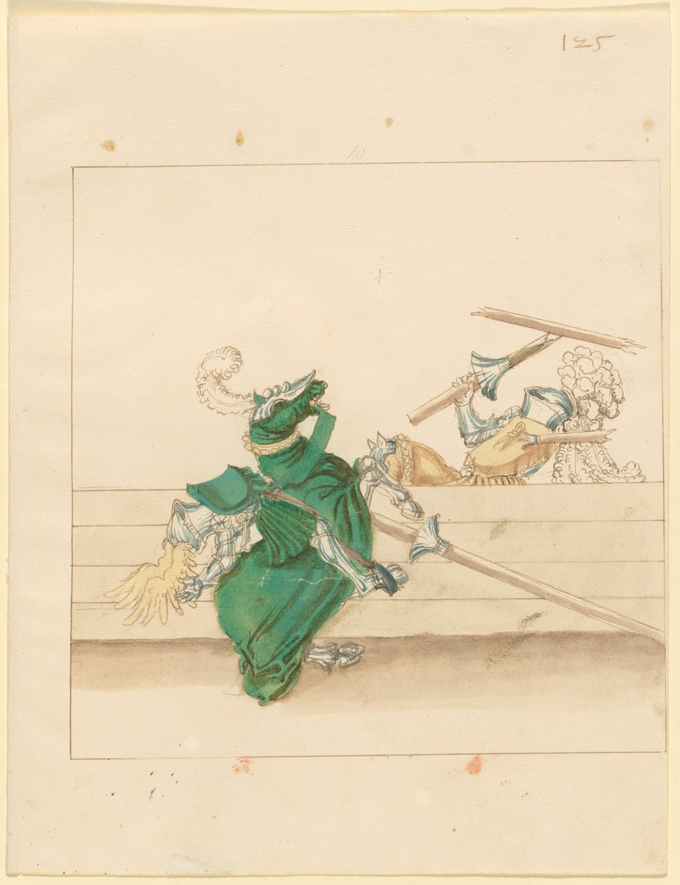 italyanca, barış, mızrak dövüşü by German 16th Century