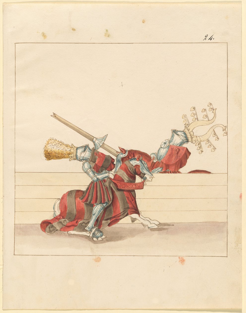 italyanca, barış, mızrak dövüşü by German 16th Century